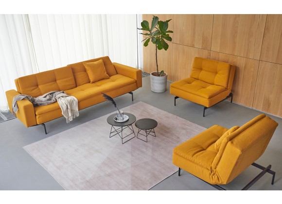 Innovation Living Dublexo Stainless Steel Chair-Elegance Burned Curry-Top Set View