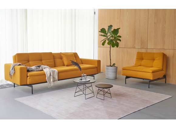 Innovation Living Dublexo Stainless Steel Sofa Bed With Arms-Elegance Burned Curry