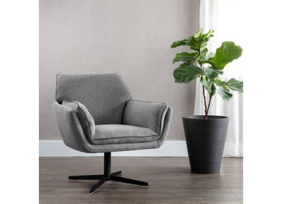 Sunpan Florelle Swivel Lounge Chair - Belfast Koala Grey - Lifestyle