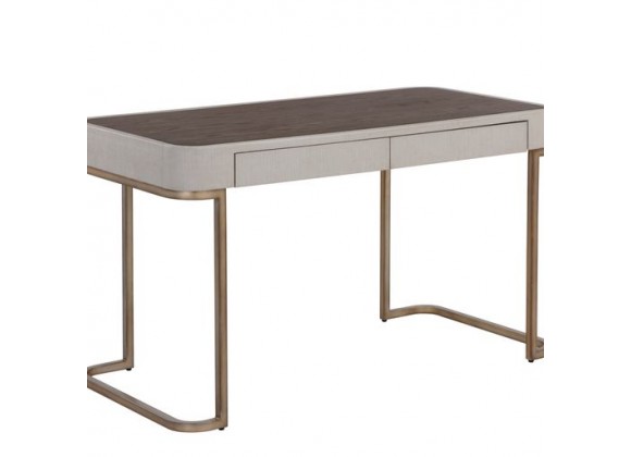 Sunpan Jamille Desk - Front Side Angle