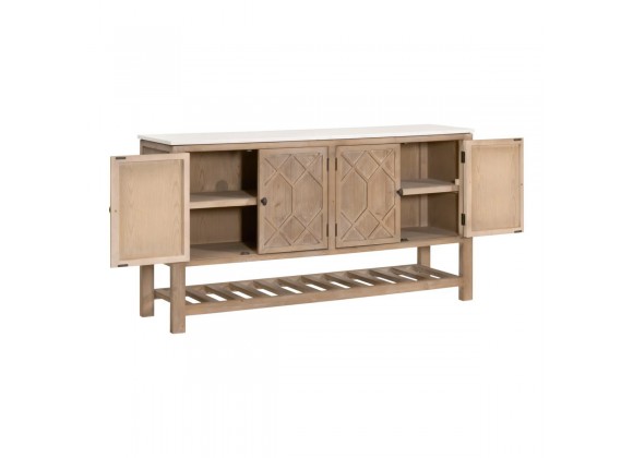 Essentials for Living Willow Media Sideboard - Front Side Opened Angle