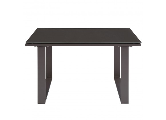 Modway Fortuna Outdoor Patio Side Table in Brown - Front Angle