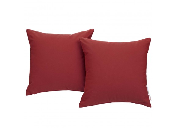 Modway Summon 2 Piece Outdoor Patio Sunbrella® Pillow Set in Red - Set in Front Angle