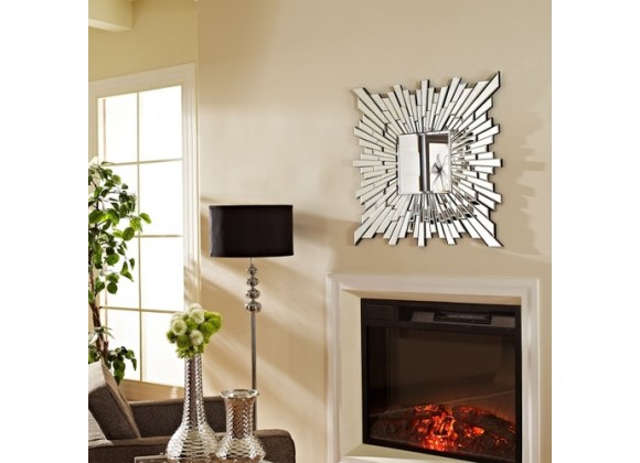 Modway Stagger Wall Mirror in Silver