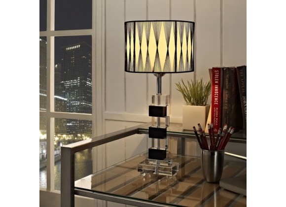 Modway Percussion Table Lamp in Black and White