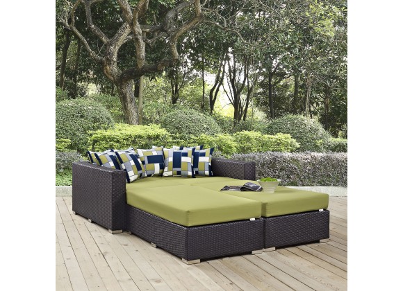 Modway Convene 4 Piece Outdoor Patio Daybed - Lifestyle