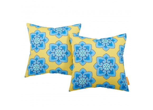 Modway Modway Two Piece Outdoor Patio Pillow Set in Cornflower - Set in Front Angle