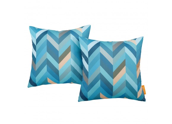Modway Modway Two Piece Outdoor Patio Pillow Set in Wave - Set in Front Angle