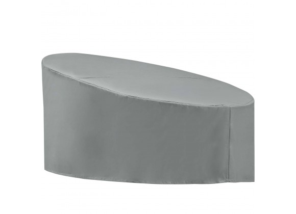 Modway Immerse Siesta and Convene Canopy Daybed Outdoor Patio Furniture Cover - Gray - Front Angle