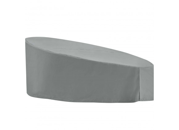 Modway Immerse Taiji / Convene / Sojourn / Summon Daybed Outdoor Patio Furniture Cover - Gray - Front Angle