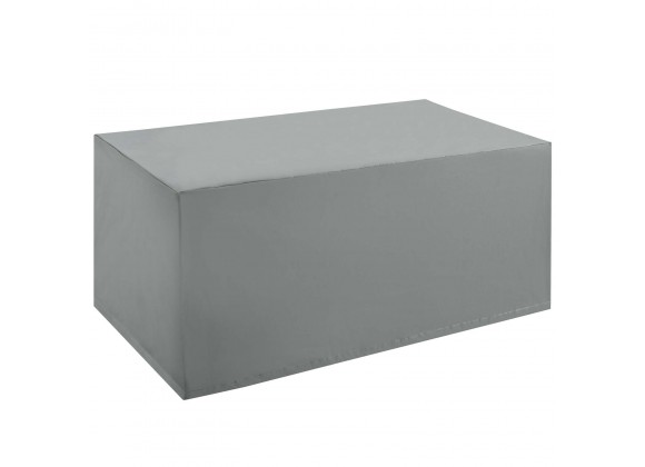 Modway Immerse Convene / Sojourn / Summon Coffee Table Outdoor Patio Furniture Cover - Gray - Front Side Angle