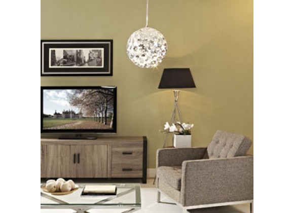 Modway Fleur Pendant Light in Silver