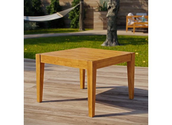Modway Northlake Outdoor Patio Premium Grade A Teak Wood Side Table - Natural - Lifestyle