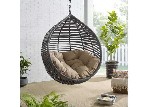 Modway Garner Teardrop Outdoor Patio Swing Chair Without Stand in