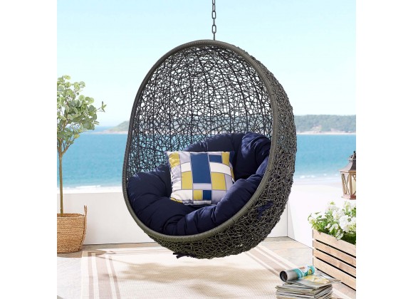 Modway hide swing chair with stand best sale