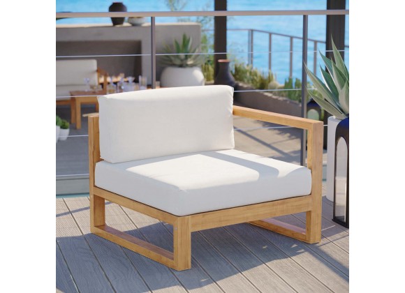 Modway Upland Outdoor Patio Right-Arm Chair - Natural White - Lifestyle