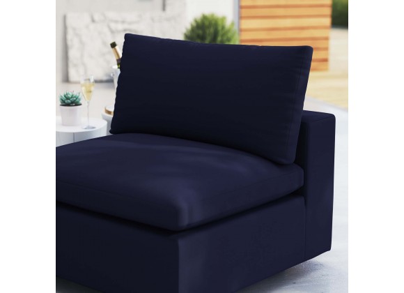 Modway Commix Sunbrella® Outdoor Patio Armless Chair in Navy - Lifestyle
