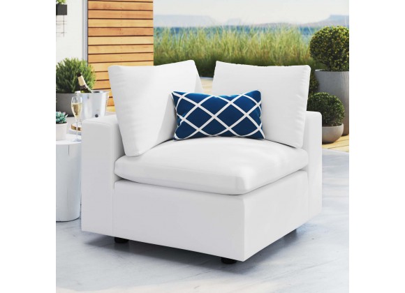 Modway Commix Sunbrella® Outdoor Patio Corner Chair in White - Lifestyle