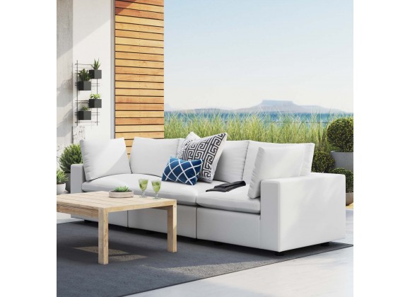 Modway Commix Sunbrella® Outdoor Patio Sofa in White - Lifestyle 
