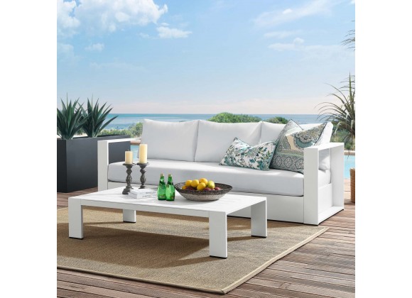 Modway Tahoe Outdoor Patio Powder-Coated Aluminum 2-Piece Set - White - Lifestyle