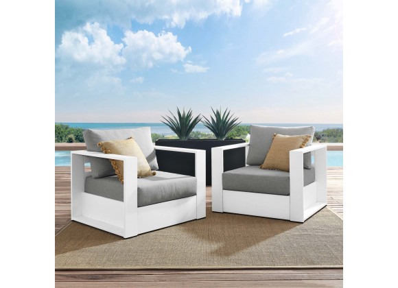 Modway Tahoe Outdoor Patio Powder Coated Aluminum 2 Piece Armchair