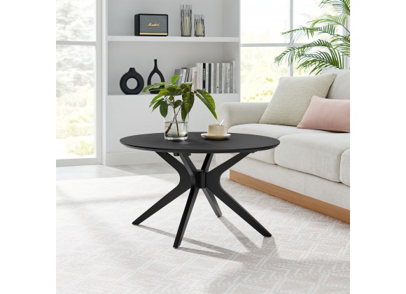 Modway Crossroads Round Wood Coffee Table 