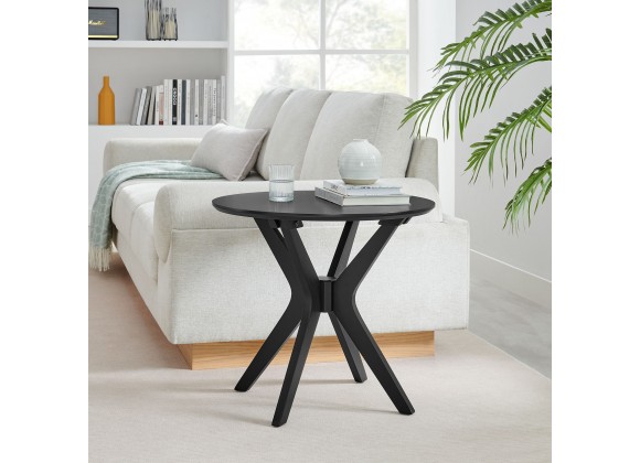 Modway Crossroads 24” Round Wood Side Table