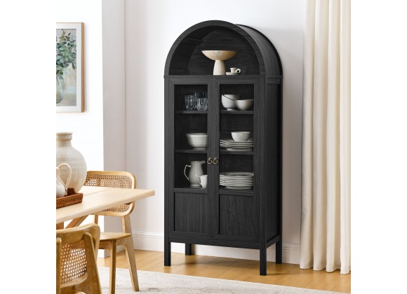 Modway Tessa Tall Arched Storage Display Cabinet Room View