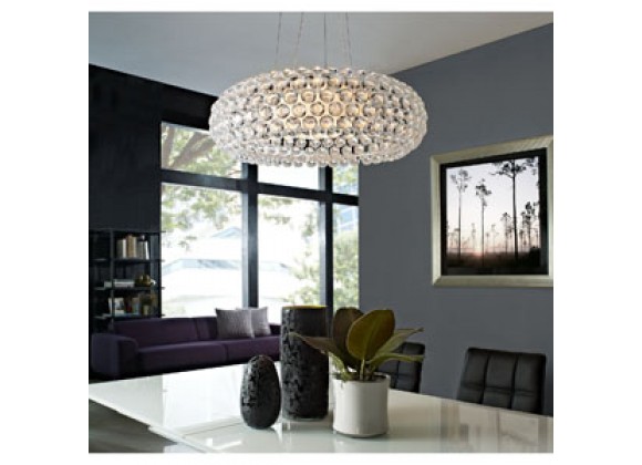 Modway Halo 25" Chandelier in Clear