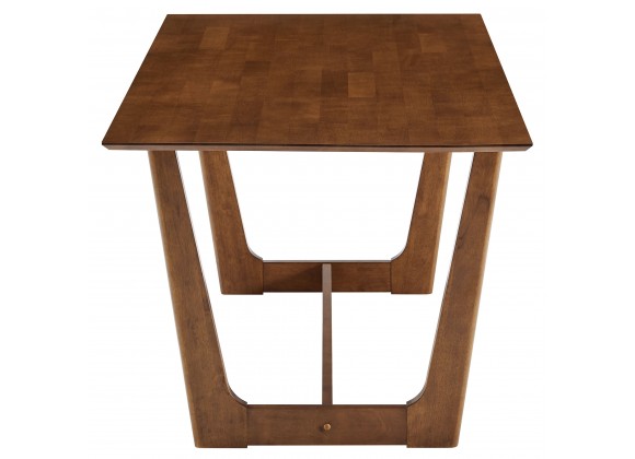 Modway Solara 71" Rectangle Wood Dining Table Walnut Side