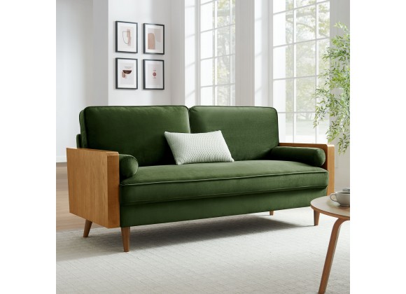 Modway Kellan Performance Velvet Sofa Green