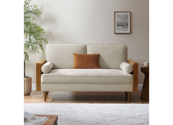 Modway Kellan Heathered Weave Fabric Loveseat
