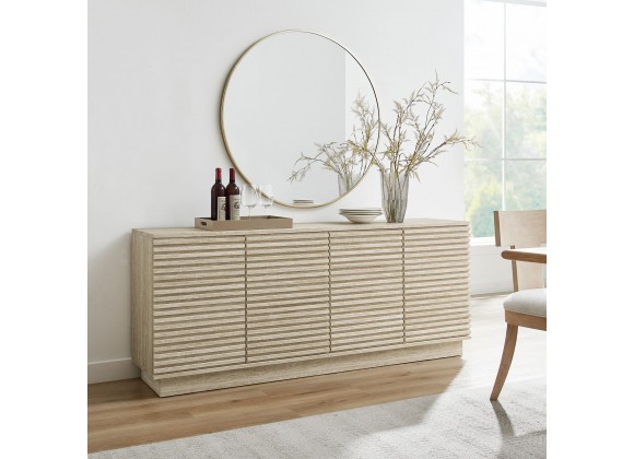 Modway Render 70" Faux Travertine Sideboard Cabinet 