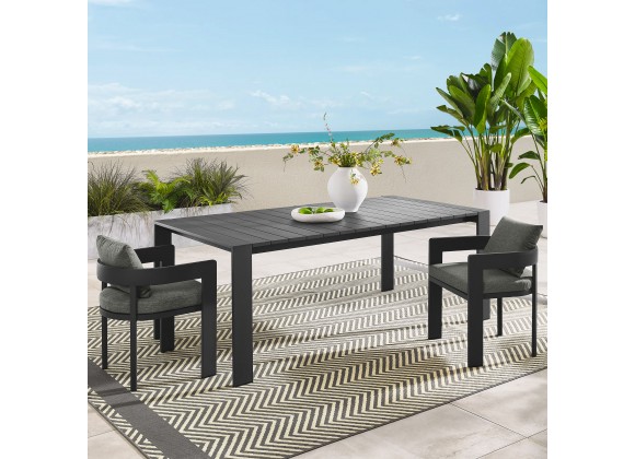 Modway Tahoe Rectangular Outdoor Patio Aluminum Dining Table
