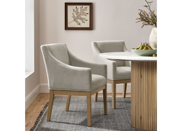 Modway Alton Fabric Upholstered Dining Armchair 15