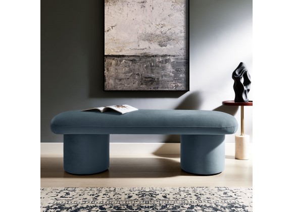 Modway Orla Performance Velvet Bench 8  Blue