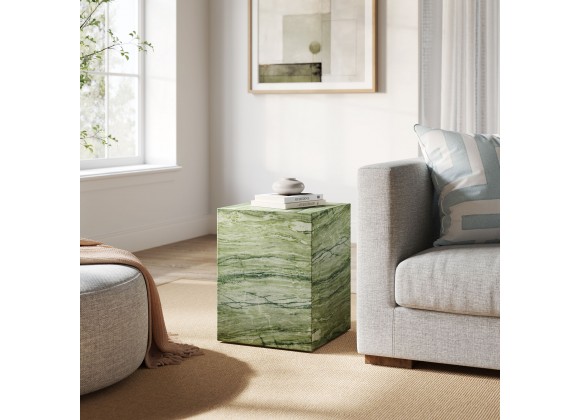 Modway Jordana Square Plinth Indoor - Outdoor Patio Concrete Side Table 4