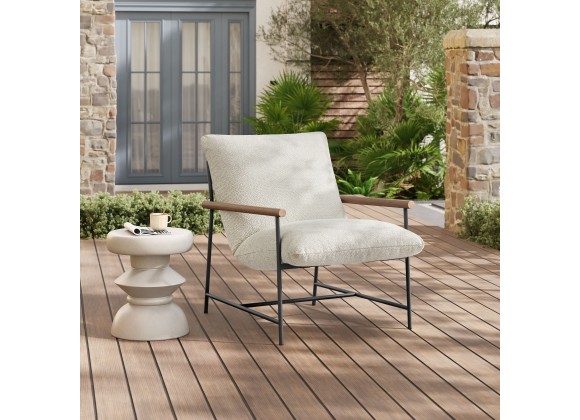 Modway Raya Outdoor Patio Boucle Sling Lounge Chair Ivory