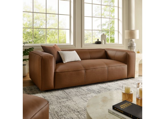 Modway Auren Upholstered Vegan Leather Sofa Coffee