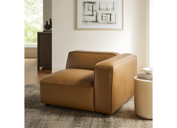 Modway Auren Upholstered Vegan Leather Modular Right Camel
