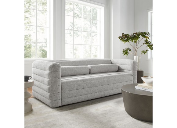 Modway Relle Channel Tufted Boucle Upholstered Sofa 