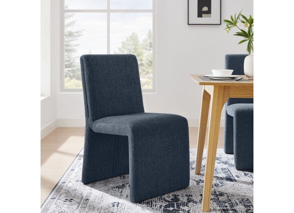 Modway Emory Fabric Upholstered Dining Side Chair Blue