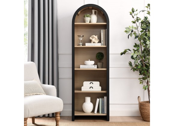 Modway Evie Arched Narrow Bookcase Display Cabinet