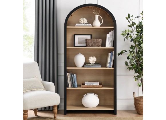 Modway Evie Arched Wide Bookcase Display Cabinet 1