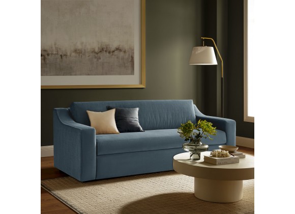 Modway Liora Performance Velvet Sofa Blue