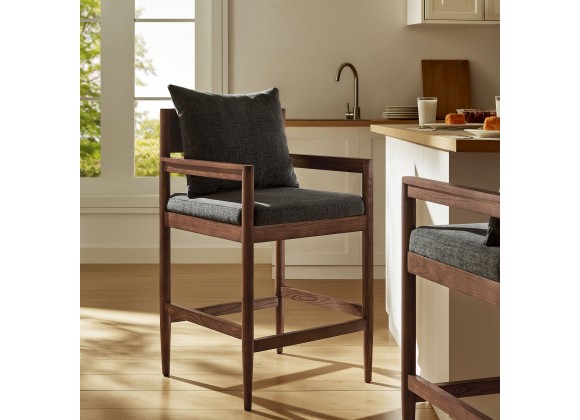 Modway Remington Wood Counter Stool Gray
