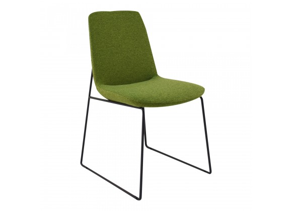 Moe's Home Collection Ruth Dining Chair in Green - Set of Two - Front Side Angle
