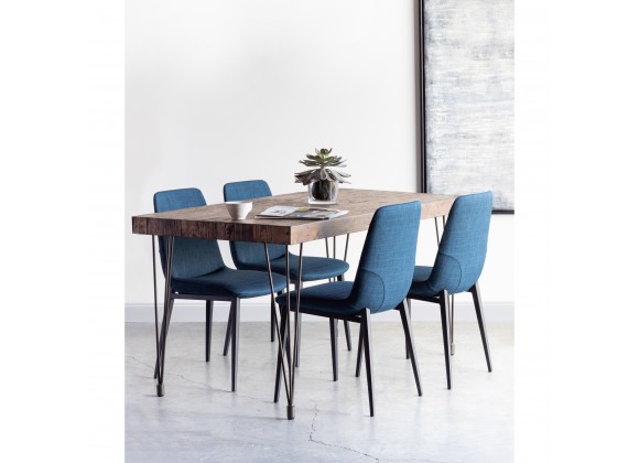 Moe's Home Collection Kito Dining Chair in Blue - Set of Two - Lifestyle