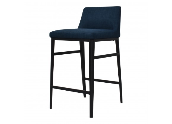 Moe's Home Collection Baron Counter Stool in Blue - Front Side Angle