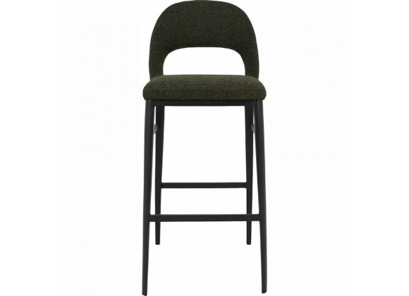 Moe's Home Collection Roger Bar Stool - Green Velvet - Front